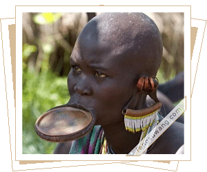 穆尔西部落：埃塞俄比亚奇异风情嘴大为美
