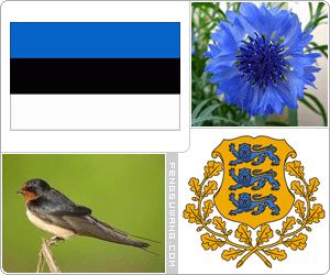 爱沙尼亚国旗/国徽/国歌/国花/国树/国鸟/国石