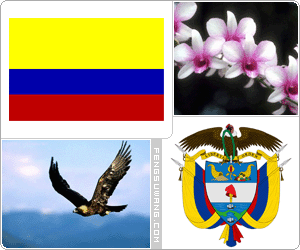 哥伦比亚国旗/国徽/国歌/国花/国树/国鸟/国石