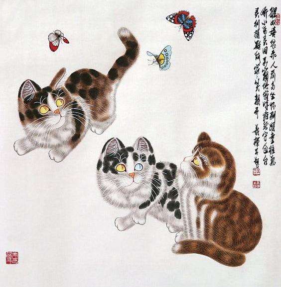 古代画家为什么喜欢把猫和蝴蝶画在一起