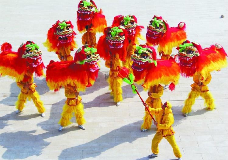 山东即墨九狮图：传统民间舞蹈